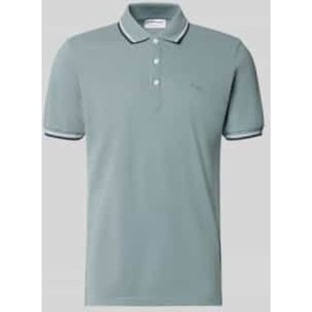 relaxed fit poloshirt met contraststrepen