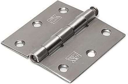 DULIMEX kogellagerscharnier rechte hoeken 76 x 76mm geborsteld RVS