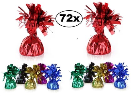 72x BonBon Ballon gewichtje ass. kleur
