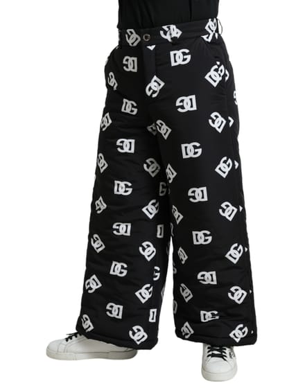 Wijdverongde Gequiltte Broek met Dg Logo Print