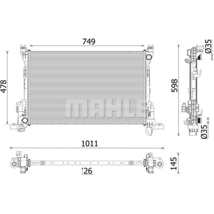 Radiator MAHLE CR 2637 000P