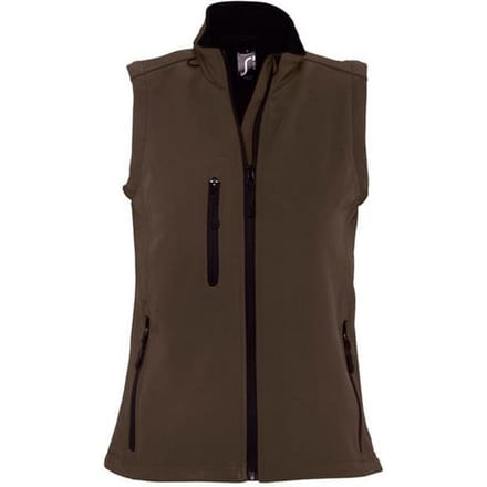 SOLS Dames/dames Rallye Soft Shell Bodywarmer Jacket (Donkere chocolade)