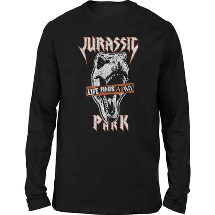 Jurassic Park Rex Punk Unisex Long Sleeved T-Shirt - Zwart - L