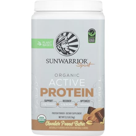 Sunwarrior, Sport, Protéine Activée Biologique, Beurre de Cacahuète Chocolat, 2,2 lb (1 kg)