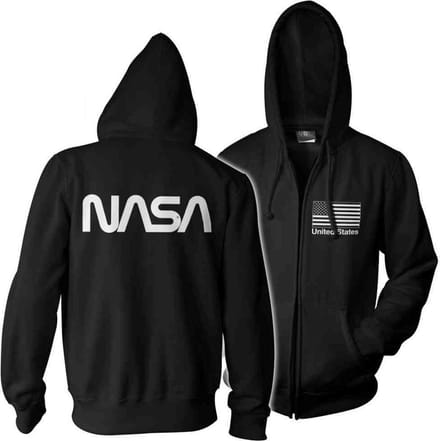 NASA Vest met capuchon -M- Black Flag Zwart