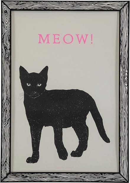 The A3 Print “MEOW” by Marke Newton Riso print A3 in envelope printed with plastic window ready to hang on