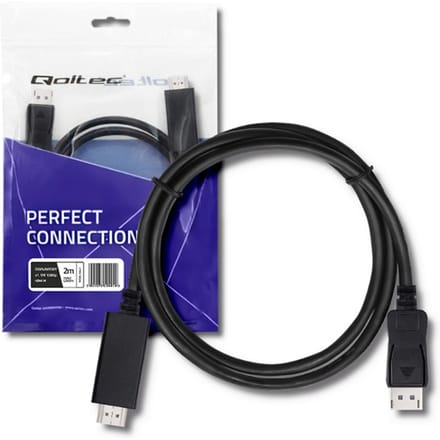 Qoltec DisplayPort v1.1 mannelijk |   HDMI mannelijk |   4K |   2m