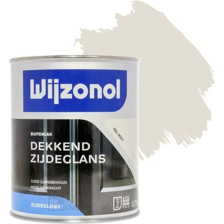 Wijzonol Dekkend Zijdeglanslak - 0,75l - RAL 9001