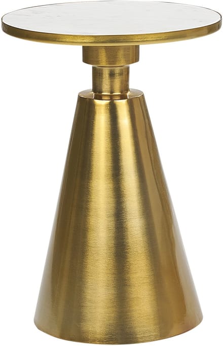 ANDRES - Bijzettafel - Wit/Goud - Metaal