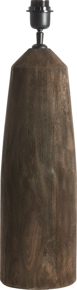 Light & Living Tafellamp Trapani Mangohout, 45cm - Mat Donkerbruin (excl. kap)