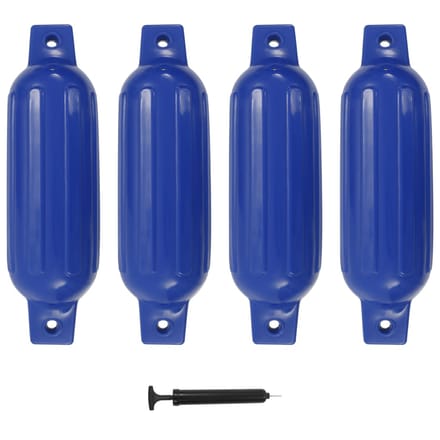 vidaXL - Bootstootkussens - 4 - st - Ø - 11x40 - cm - PVC - blauw