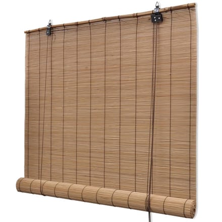 vidaXL - Rolgordijn - 120x220 - cm - bamboe - bruin