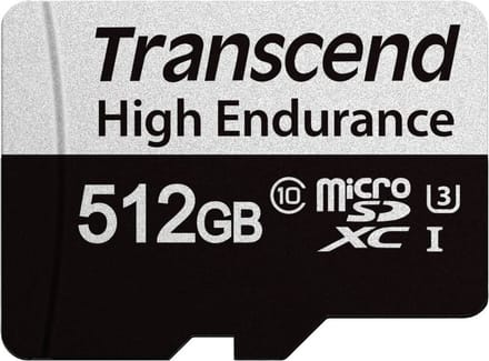 Transcend USD350V microSD-kaart Retail 512 GB UHS-I, Class 10, v30 Video Speed Class