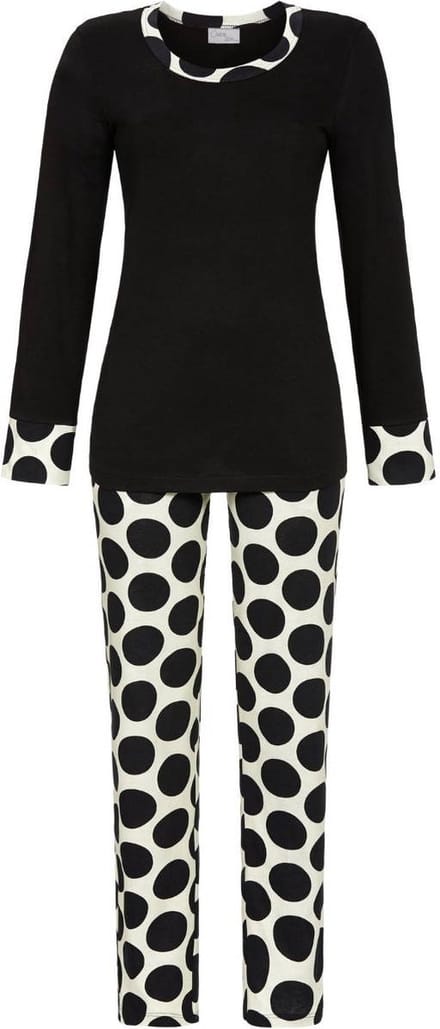 Zwarte stippen pyjama Ringella - Zwart - Maat - 40