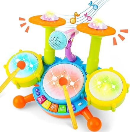 DD® Drumstel Voor Kinderen - Kinder Drumstel - Speelgoed Drumstel - 30x30x40cm - Veelkleurig