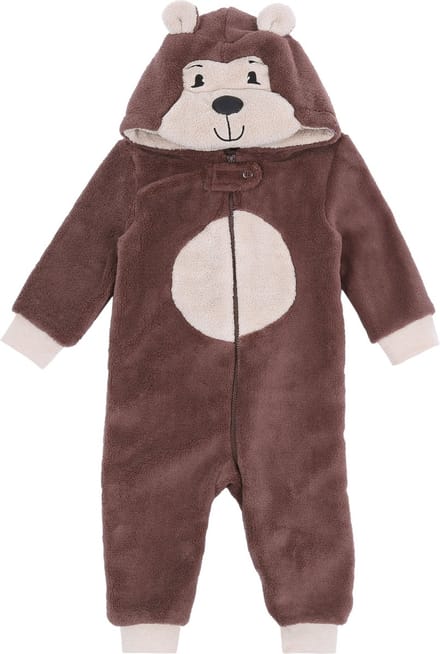 Bruine eenstuk pyjama Beer / 80cm