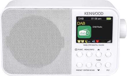 Kenwood CR-M30DAB DAB+ Radio - Interne accu - Wit