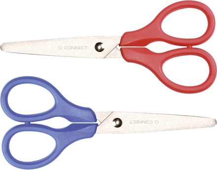Q-CONNECT schaar, 13 cm, symmetrische ogen, op blister, Doos van 20 stuks