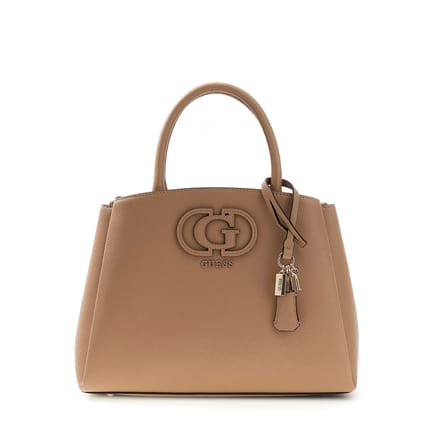 GUESS handtas schoudertas Isola 3 Compartment Satchel Beige Taupe