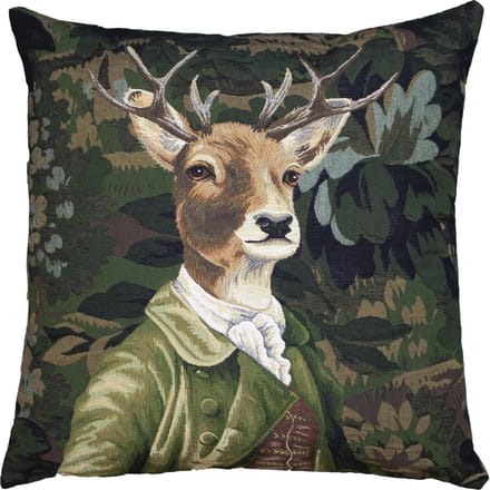 gobelin kussen baron hert groen 45x45cm
