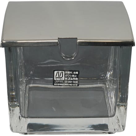 Tokyo Design Studio - Gingerbox - Glazen Voorraadpot - RVS Deksel - 8 x 8 x 7 cm