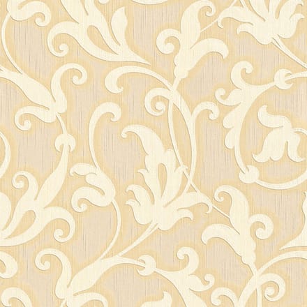 Textiel look behang Profhome 954902-GU textiel behang gestructureerd in textiel look mat geel goud 5,33 m2