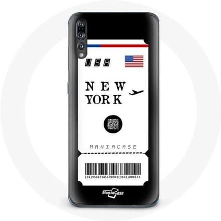 Hoesje voor Huawei P20 Vliegticket New York