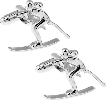 Amanto Manchetknopen Arlon - 316L Staal - Sport - Ski - 24x19mm