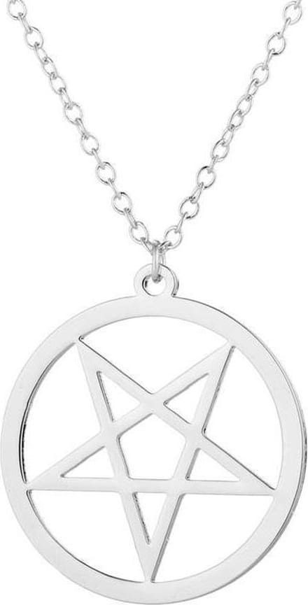 24/7 Jewelry Collection Ster Ketting - Cirkel - Zilverkleurig