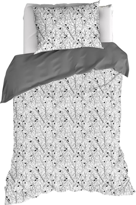 De Witte Lietaer Dekbedovertrek Charlie, Black - 140 x 200/220 - Katoen Percal
