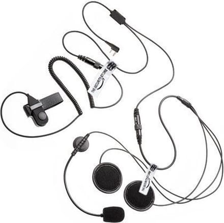 DerComms® Motorhelm headset met PTT knop voor Kenwood TK portofoons - Open