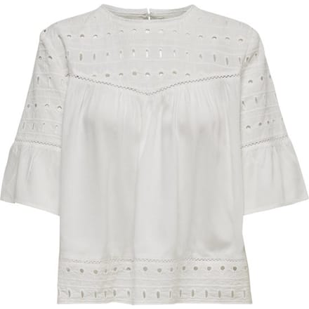 Only - maat 34 - Onlirina Emb Anglaise Dnm Top Noos 15176922 Cloud Dancer