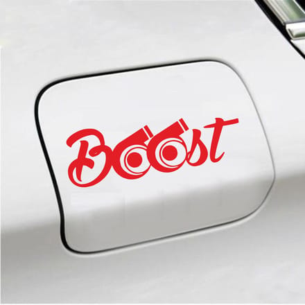 Bumpersticker - Boost - 6,3 X 19 - Rood