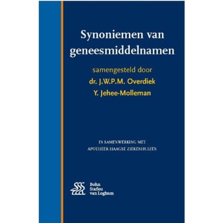 Synoniemen Van Geneesmiddelnamen - J.W.P.M. Overdiek