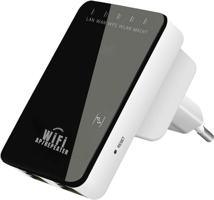 TIM® Wifi Versterker Stopcontact - Wifi Versterker - 300 Mbit/s - Wit - ‎5cm x 7cm x 8cm