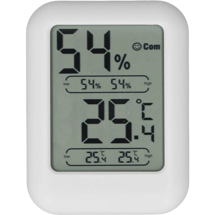 Thermometer Groot Scherm Digitale Weergave Magnetische Temperatuurmeter Hygrometer voor Huis School Kantoor white
