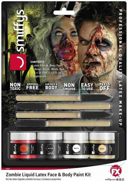Smiffys - Zombie Kit Liquid Latex - Multicolours