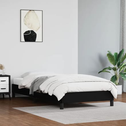 vidaXL - Bedframe - kunstleer - zwart - 100x200 - cm