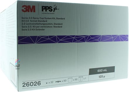 3M 26026 PPS 2.0 Kit Standaard 650ml - 125mu - 50 binnenbekers + deksels