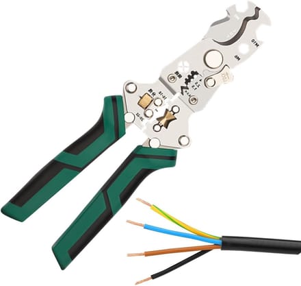 Draadstripper - Opvouwbaar gereedschap - Elektrische projecten - Multifunctioneel ontwerp - 21 cm lang - Metaal