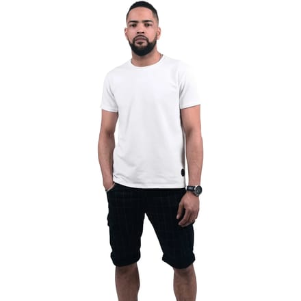 Geruite short met fijne strepen Project X Paris