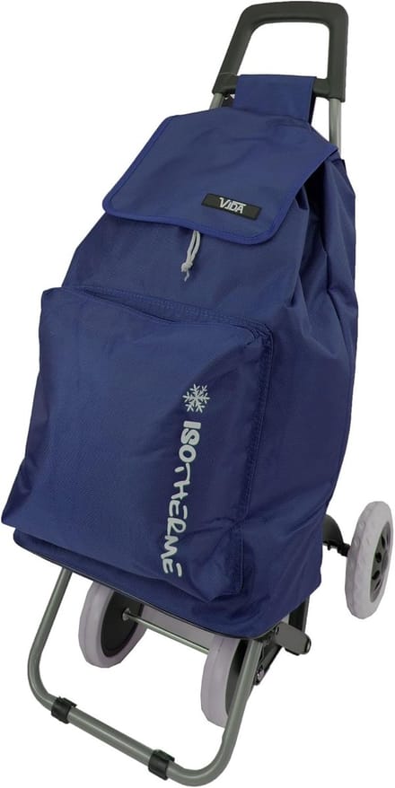 Boodschappentrolley - Winkelwagen - Boodschappen doen - 4 wielen modus - 52 liter - Zwart