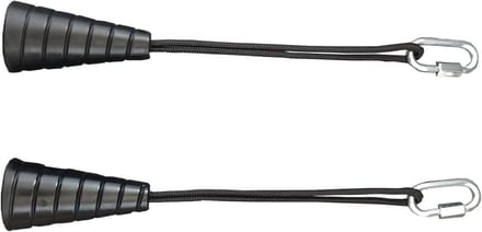 Triceps Touw - Kabelmachine Accessoire - Kracht Training - Versterkte Palm Grip - 35 cm - Zwart