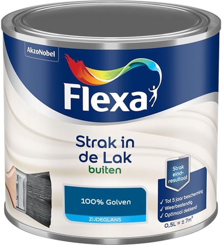 Flexa - Strak In De Lak Buitenlak Zijdeglans - 100% Golven - Mengverf - 500 Ml
