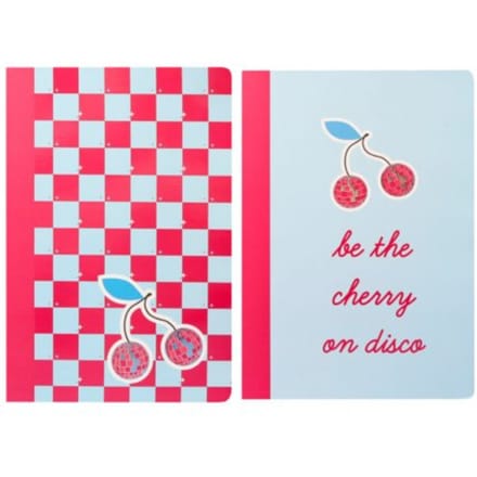 B'log cherry - schrift a5, geruit