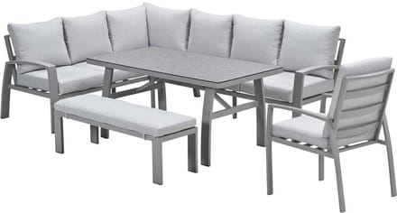 Garden Impressions Cameron lounge dining set 5-delig links - taupe