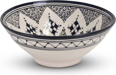 Safaary - Marokkaanse Kom Blauw-Wit Ø 24 x 10cm