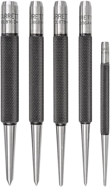 5-delig ponsset met verschillende diameters voor precisiewerk