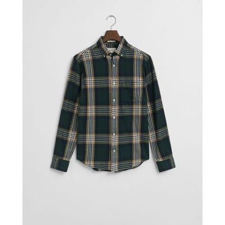 Gant Casual hemd lange mouw Groen Reg Windblown Flannel Check S 3250243/374