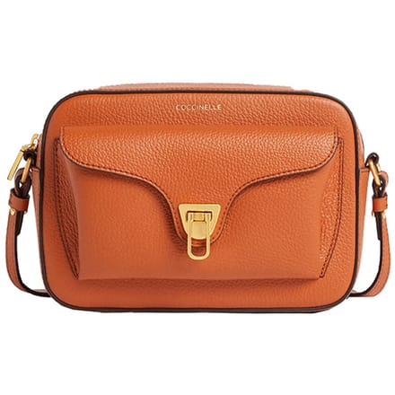 COCCINELLE Leren schoudertas Beat Soft Camera Bag Crab Lichtbruin